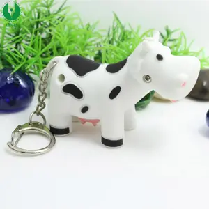 Wholesale Custom Led Animal Sound Cow Keychain