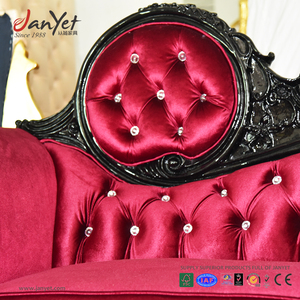 थोक सस्ते शादी लाल और काले कोच लाउंज सोफा - Product Image 3
