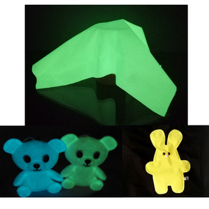 100% Polyester Plush Fleece Trở Lại Vải Cho Đồ Chơi Gối Ren Ăn Mặc Huỳnh Quang Trắng Cao Bright Night Glow In The Dark - Product Image 4