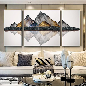 Nhà Máy Bán Buôn Giá Phổ Biến Trừu Tượng Hiện Đại Vải Sơn Thiết Kế Tường Hiện Đại Chuyên Nghiệp Trang Trí Tường Nghệ Thuật Sơn - Product Image 3