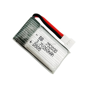 RC 사러 752030 3.7 볼트 260 미리암페르하우어 <span class=keywords><strong>25C</strong></span> 높은 속도 리튬 이온 폴리머 배터리 헬기 쿼드 콥터 - Product Image 3