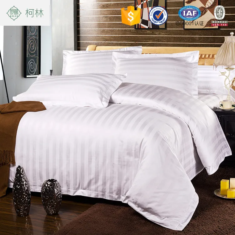 T250 Set biancheria da letto per Hotel a strisce da 3cm/Set lenzuola Set copripiumino