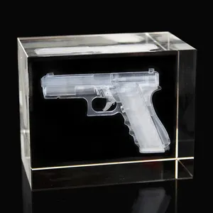 Shining Bán Buôn 3D Khắc Laser Pha Lê Cube Ảnh Tùy Chỉnh Glass Cube Cho Soldier Quà Tặng