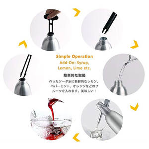 Pembuat sifon Soda kaca Modern 1 Liter, pembuat sifon untuk Seltzer air berkilau untuk Cocktail dan minuman - Product Image 4