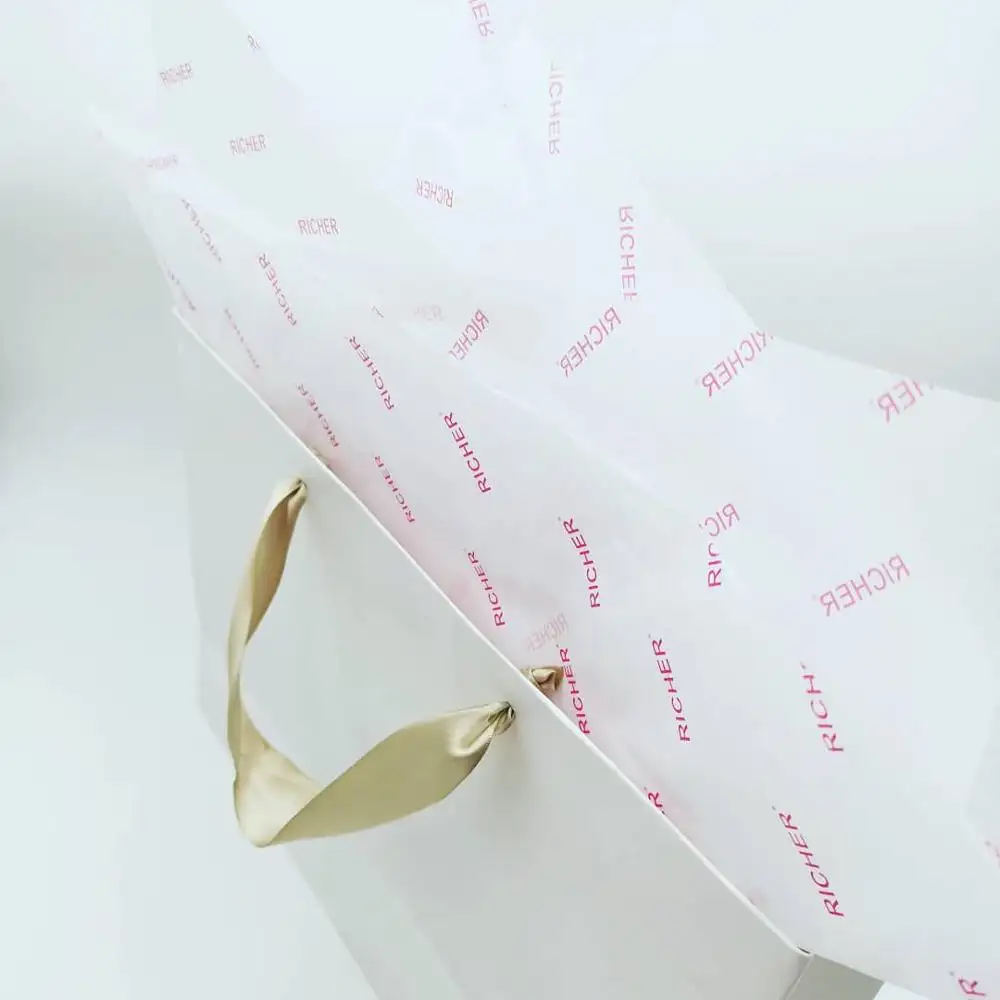 17-25gsm печатная бумага для упаковки подарочной одежды дешевая упаковочная бумага с логотипом клиента