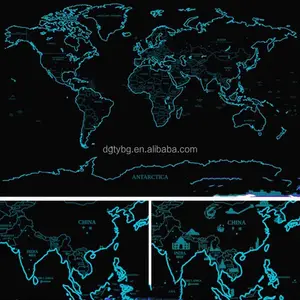 حار بيع على الأمازون خدش خريطة العالم. تعقب خريطة السفر مقاومة للخدش مغامراتك