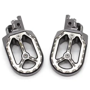 City racing top good quality gray color dirt bike foot pegs stainless steel teeth with cnc aluminum alloy