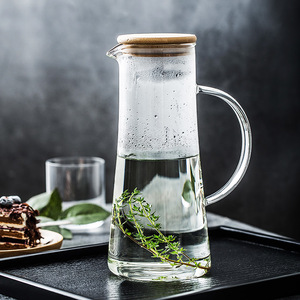 Pichet à eau <span class=keywords><strong>en</strong></span> <span class=keywords><strong>verre</strong></span> Borosilicate transparent, 1,5 l, avec couvercle <span class=keywords><strong>en</strong></span> acier inoxydable, résistante à la chaleur, pour <span class=keywords><strong>Carafe</strong></span> à carpe, filtre à eau - Product Image 2