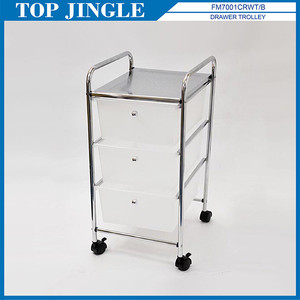 Carretilla cuadrada del Gabinete de cuatro ruedas del tubo con 3 cajones - Product Image 5