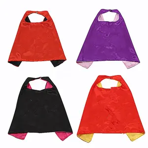 High quality children kids halloween christmas superhero adult super hero 5pcs set capes