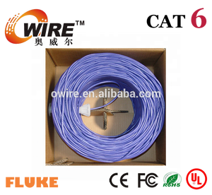 Pvc fabricante 24Awg <span class=keywords><strong>cobre</strong></span> <span class=keywords><strong>100</strong></span> par Cat6 <span class=keywords><strong>Utp</strong></span> Lan Cable/305 m Cable Ethernet - Product Image 2