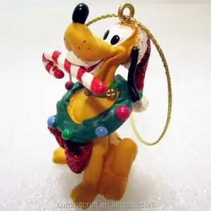 3d cartoon כלב מותאם אישית שרף חג המולד קישוט