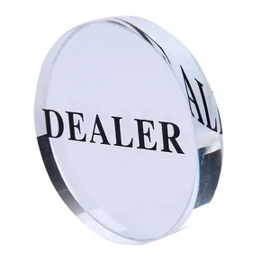 Casino Accessories Acrylic Transparent Casino Dealer Buttons, Poker Dealer Buttons