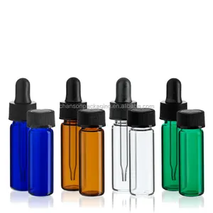 1 dram glass dropper bottles essential oil bottle empty glass vial with cap