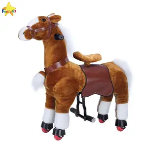 Brinquedos engraçados mecânico ce, cavalo de brinquedo para adulto e criança