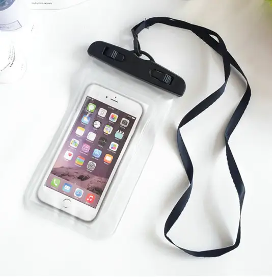 Universal Waterproof Floating Cell Phone PVC dry bag Pouch with Strap for Boating Swimming Kayaking