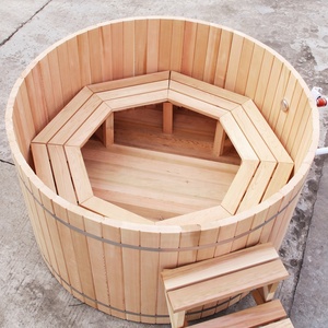Alphasauna — baignoire chauffante ronde en bois, cèdre rouge, livraison gratuite - Product Image 4