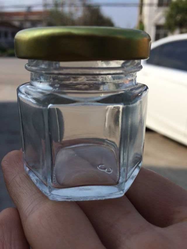 1.5oz mini glass jam honey jar with metal lid