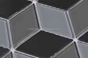 Poli Noir et <span class=keywords><strong>Blanc</strong></span> Cube 3D Salle De Bains Mur Mosaïque De Marbre Carrelage - Product Image 4