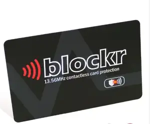 Atacado personalizado impressão anti-furto cartão de crédito rfid bloqueador