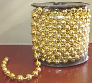 Catena a sfera in metallo da 1.0mm a 3.2mm d'oro - Product Image 4