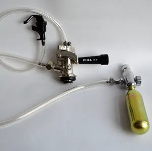 Mini Kit regolatore di CO2 accoppiatore disconnect 74G cartuccia regolatore Gauge Ball lock Keg connettore del gas Brew Adapter Homebrew Keg