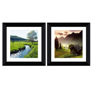 Custom Hotel Project Corredor Artwork Fornecedor Fabricante profissional OEM 3D <span class=keywords><strong>Chinese</strong></span> Scenery Picture <span class=keywords><strong>Frame</strong></span> em Preto 20x20 - Product Image 1