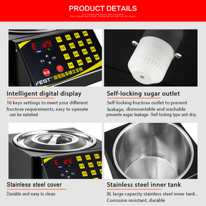 Equipamento de Alta Qualidade para Bubble Tea FEST Dispensador Automático de Xarope 8L 16 Teclas Máquina Quantitativa de Frutose para Chá com Leite - Product Image 3