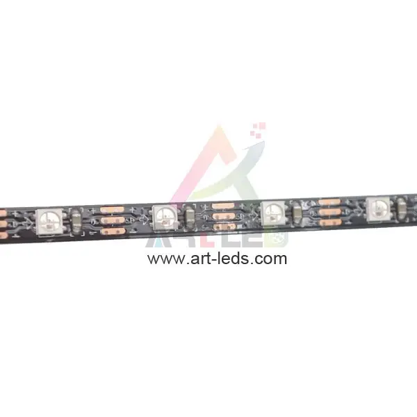 Flexible sk 6812 smd 3535 s shape 4mm rgb led strip 60led/m 4m black