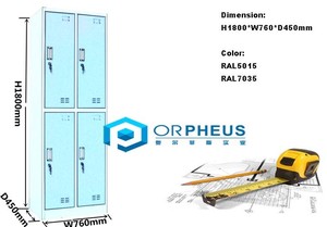 <span class=keywords><strong>Taquilla</strong></span> metálica de dos cuerpos con doble puerta cada uno.4 <span class=keywords><strong>armario</strong></span> - Product Image 5