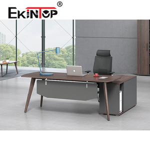 Modern Contemporary Office Furniture Set Large <strong>Rotating</strong> Executive Boss <strong>Desk</strong> Convertible Design - Product Image 5