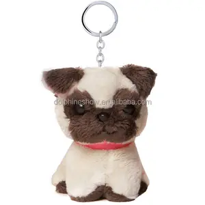 3.5 '' Mini Peluş Fransız Bulldog Asılı Klip Oyuncak Toptan Ucuz Dolması Yumuşak Peluş Köpek Anahtarlık