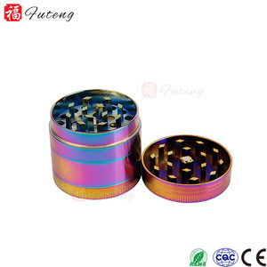 Wholesale Futeng Colorful 4 Parts 44mm Customized Logo <strong>Herb</strong> Tobacco <strong>Grinder</strong> <strong>Herb</strong> Mill - Product Image 4
