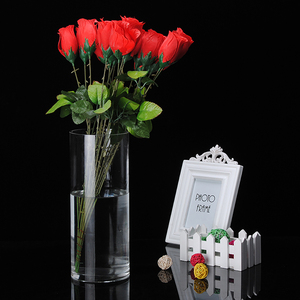 <span class=keywords><strong>Jarrones</strong></span> de vidrio transparente para decoración del hogar, jarrón de flores de vidrio soplado para boda, venta al por mayor - Product Image 4