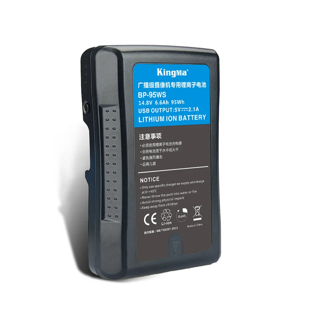 KingMa yeni varış dijital kamera pil 6600mAh BP-95WS Li-ion şarj edilebilir v-mount pil