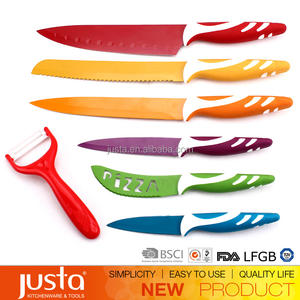 ナイフセット ギフトボックス入り カラースイスステンレス鋼 PP+TPR 2cr14メタル サービス機能 最高の切れ味 - Product Image 4