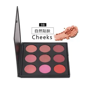 Hohe Pigment Wasserdicht Rouge Pulver Palette Private Label Make-Up Gesicht Rouge