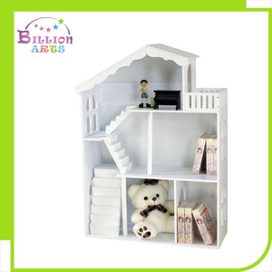 Popular casa de muñecas 2 en 1 librería de madera estante de libros para revistas para niños - Product Image 2