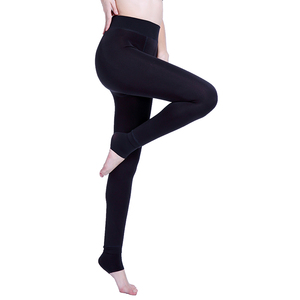 Leggings minces d'hiver Super élastiques en faux velours pour femmes pantalons en cachemire chauds de grande taille avec fermeture à la taille élastique <span class=keywords><strong>motif</strong></span> solide - Product Image 3