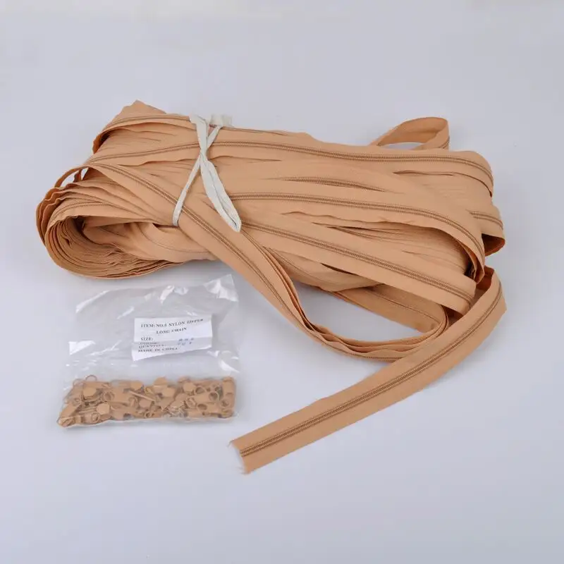 5 # pita ritsleting plastik Close-End aksesori kabel kustom pita ritsleting nilon plastik