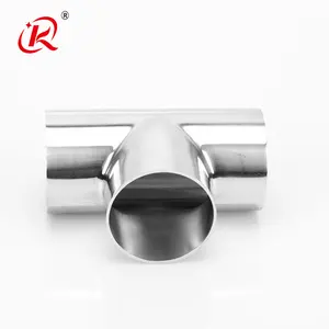 Stainless Pipe Sanitary Short Welding Equal TEE 3 Way Polishing Surface Pipe Fitting Stainless Steel SS304 316L New T Type Tee
