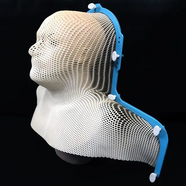 Mascarilla de radioterapia tipo S, máscara para cuello, hombros y cabeza