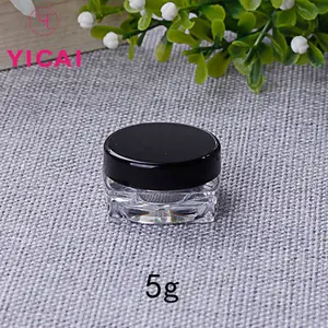 Jar Nail Glitter Jar Round PS Plastic Jar 5g 10g 5g Jar