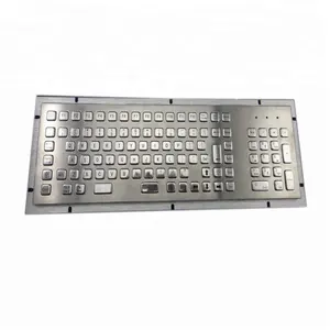 Stainless Steel Industrial Rugged Kiosk Metal Keyboard With Trackball