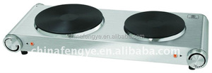 Double brûleur électrique portable de comptoir, chauffage par bobine, contrôle de la température réglable, boîtier en acier inoxydable, automatique - Product Image 2
