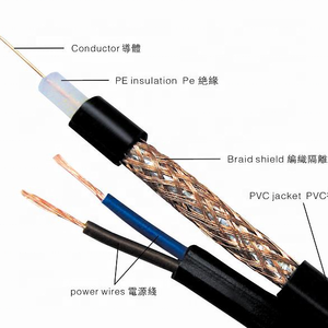 <span class=keywords><strong>RG59</strong></span> + 2C CCTV cable coaxial de cable con cable de alimentación flexible - Product Image 1