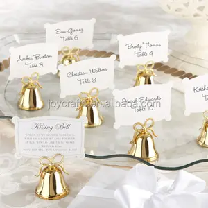 Gold Kissing Bells Place Card Holder Wedding