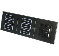 Interruptor de Luz y Enchufe de Pared Conectados a un Panel de Control para Hotel, Interruptor de Panel de Control Junto a la Cama