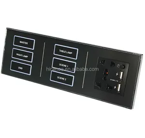 Light switch wall socket connected panel hotel bedside control panel switch