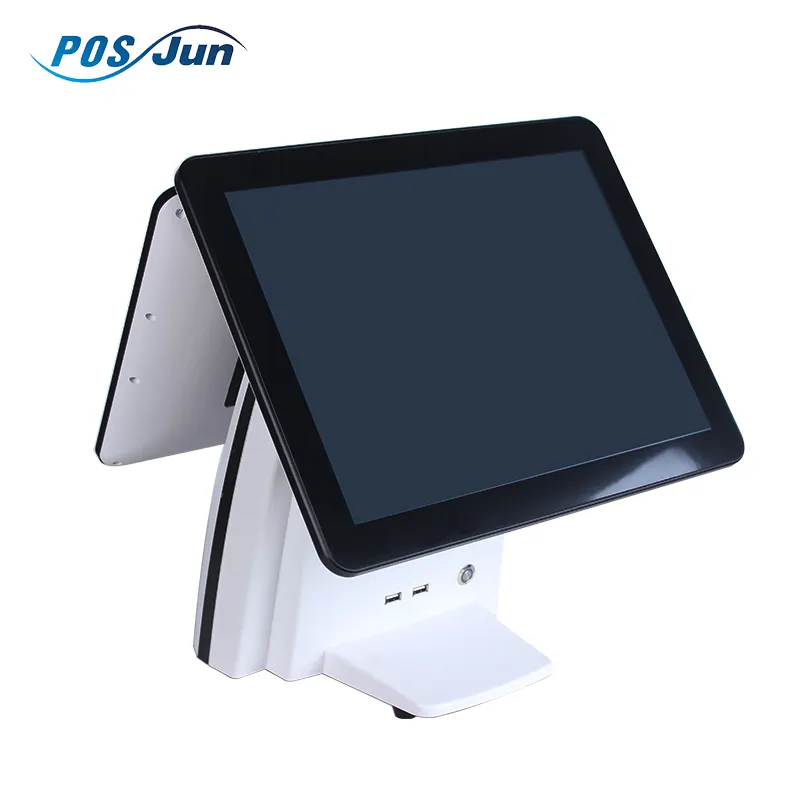 High quality All in one Dual Touch Screen Pos Terminal For Gas Station Cash Register C566P